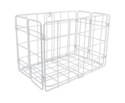 Cykelkorg Wald Paketh&aring;llare 582 Rear Folding Basket Vit